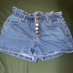 Wild Fable Blue Jean Shorts with Button Detail
